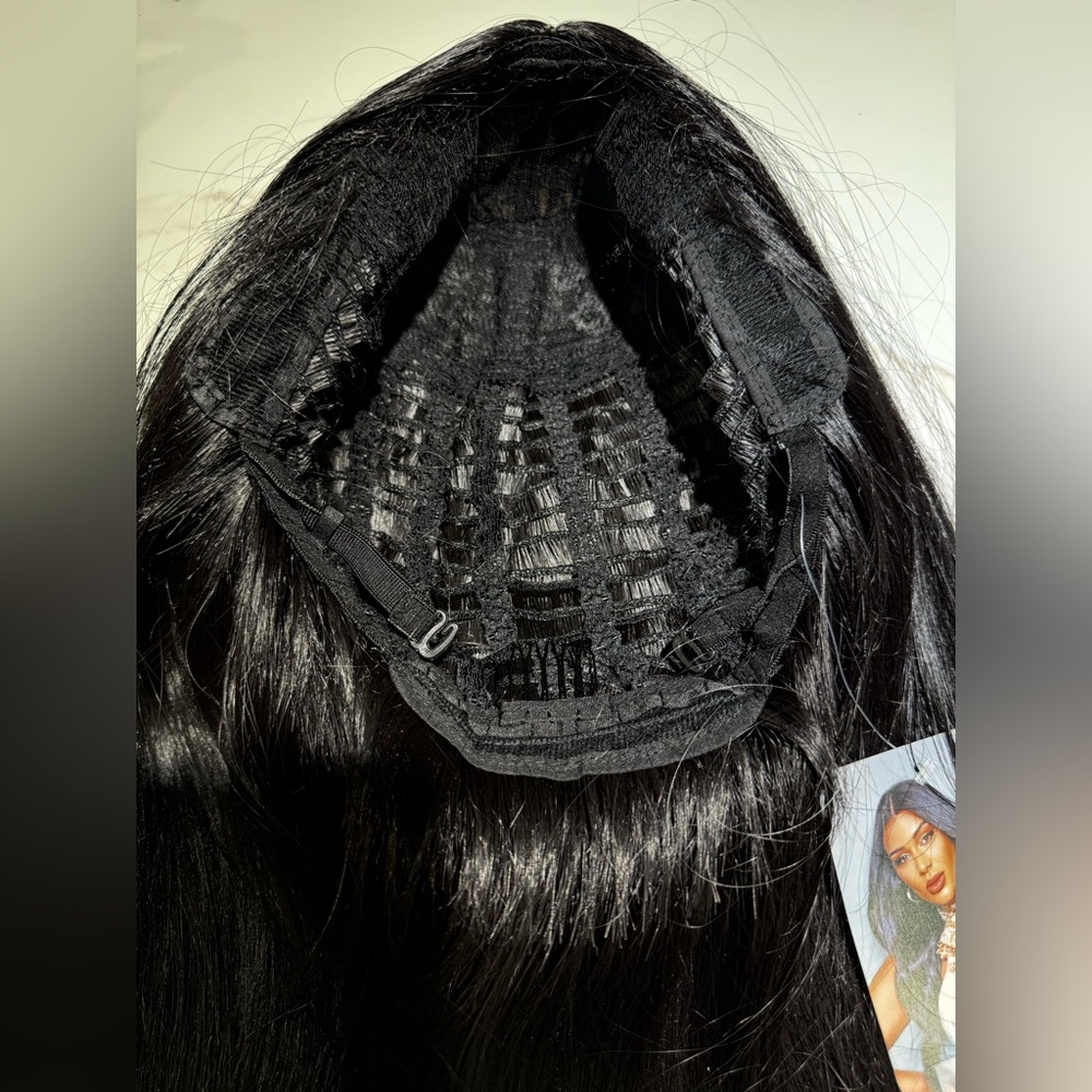 HAIR, 28” Straight, Center Part, Jet Black - Picture 8 of 11